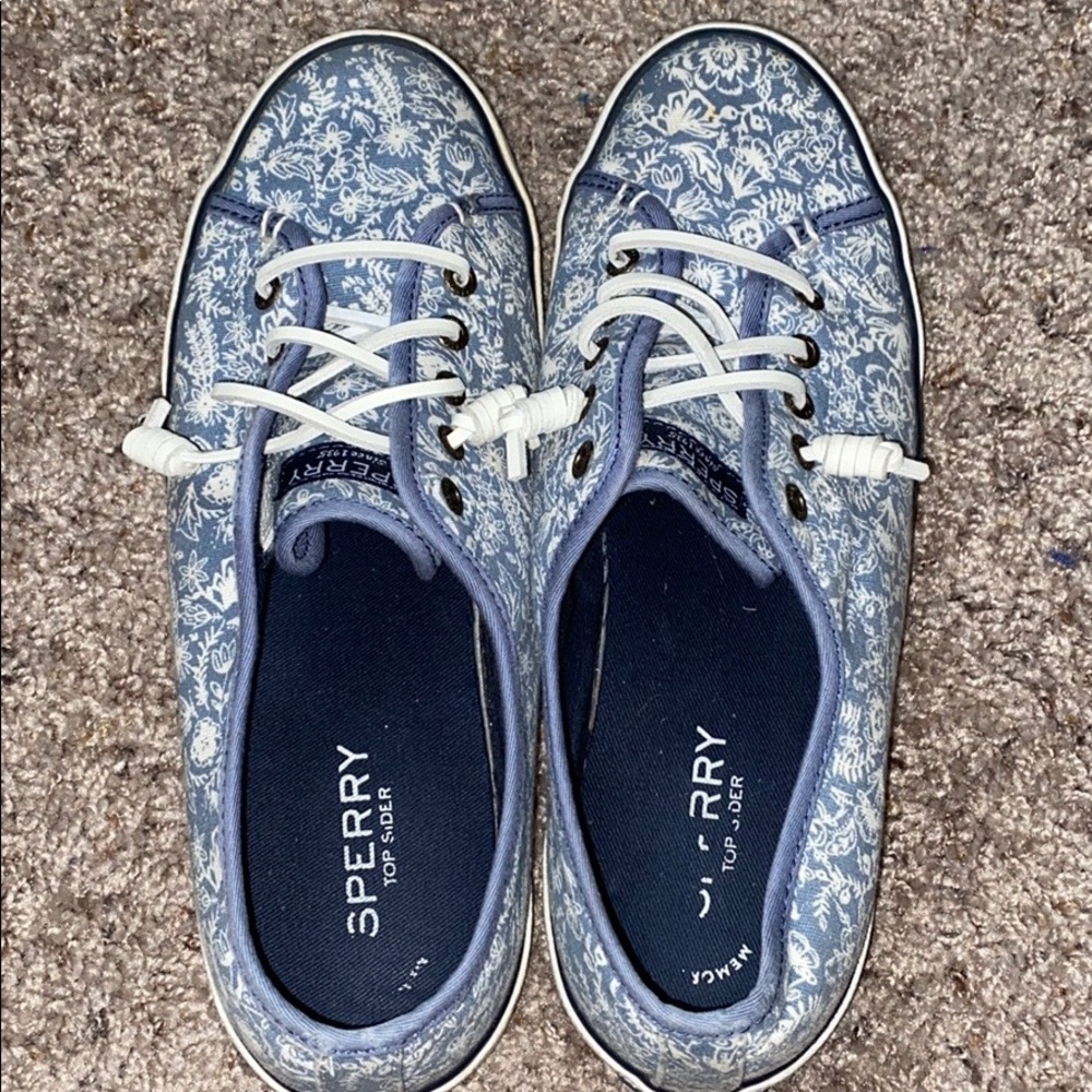 Sperry Women's Blue Floral Sneakers - Picture 5 of 5